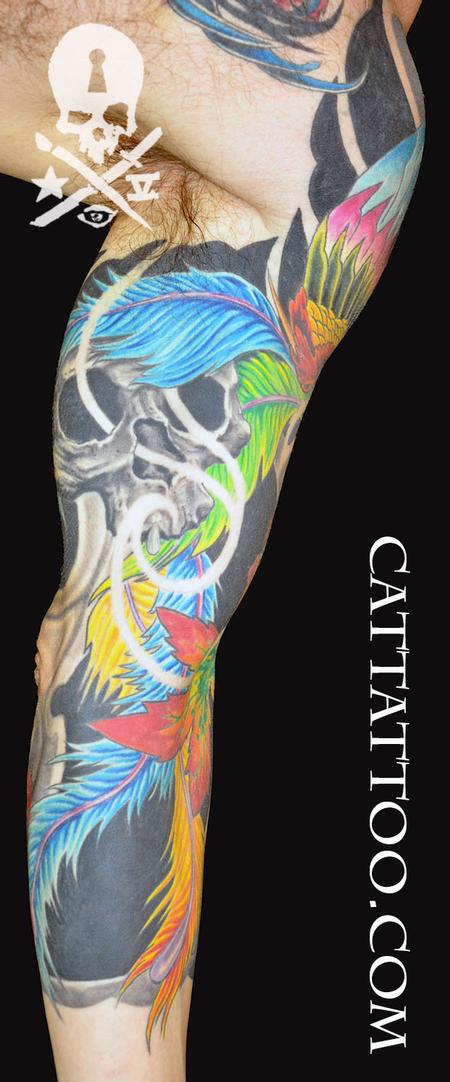 Tattoos - Japanese Phoenix Sleeve - 115186